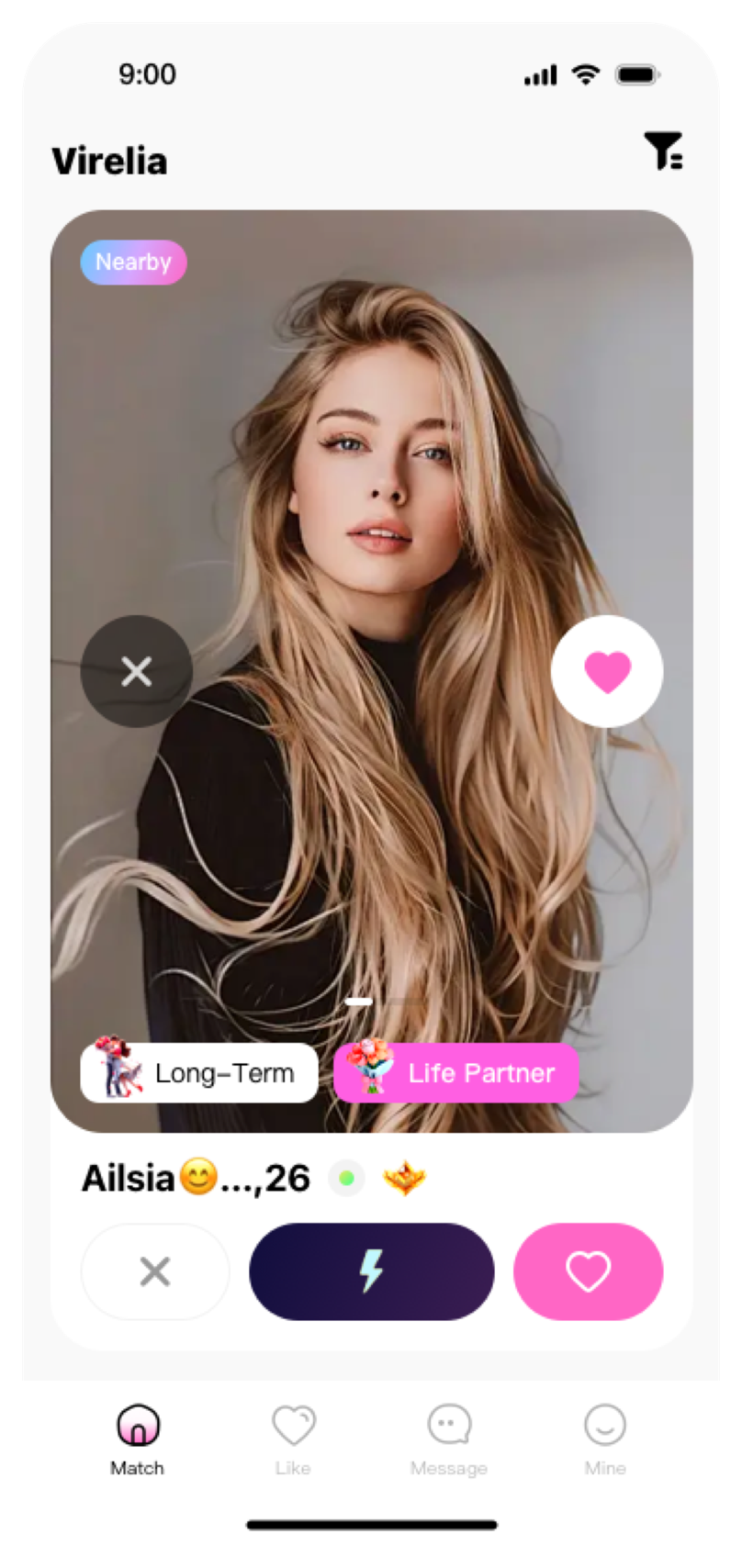 Virelia app preview